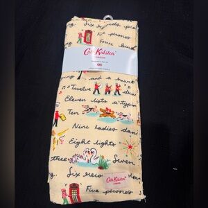 3 Cath Kidston “12 days of Christmas-cream” Printed Towels-GREAT hostess gift 🎁